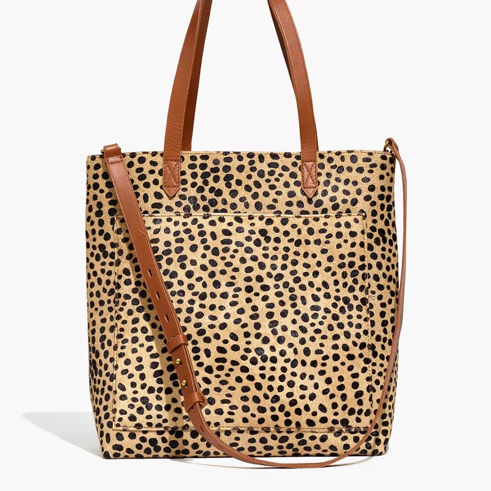 Madewell Leopard Transport Tote Calf Hair Edition
